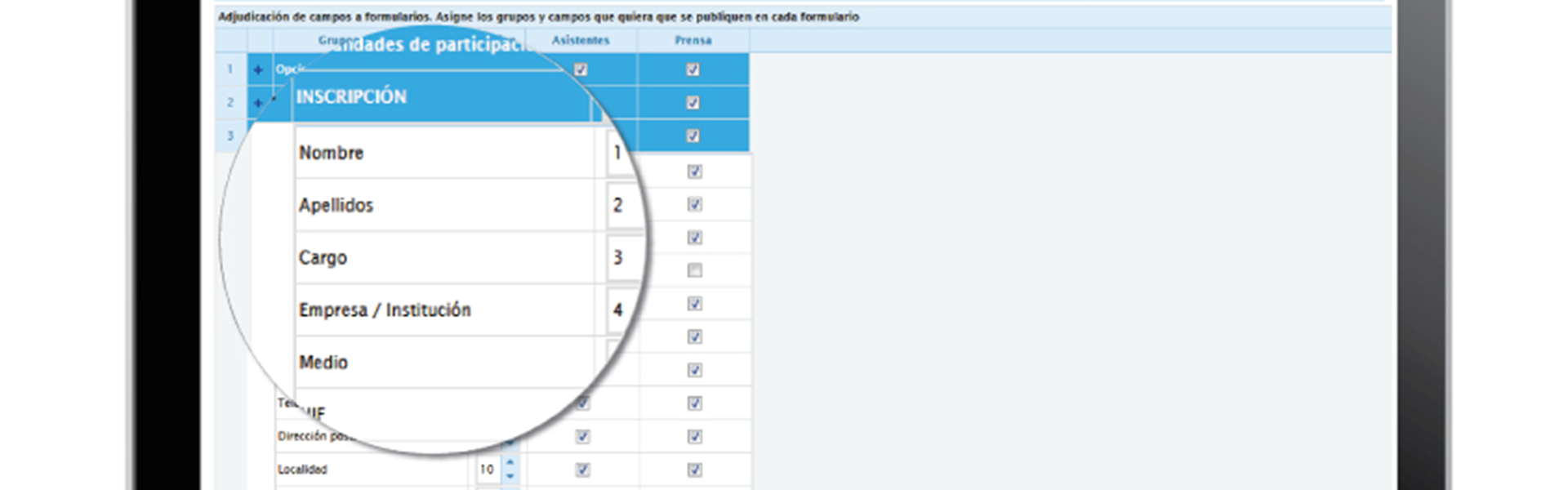 pantalla ordenador con tabla