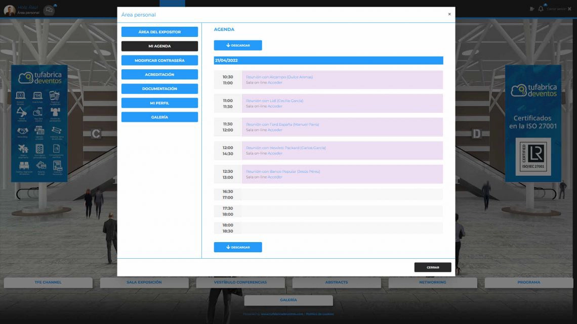 app en pantalla portátil